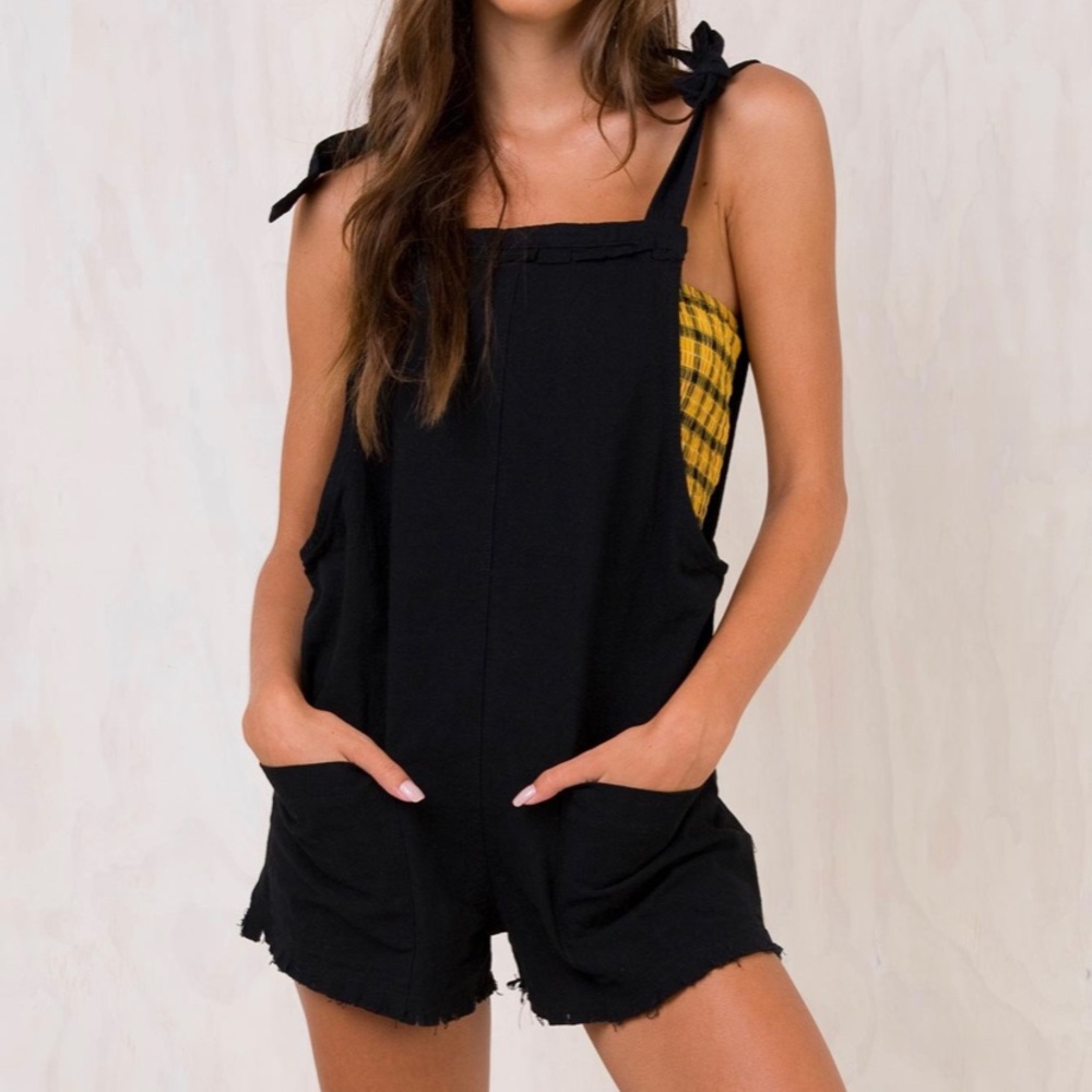 Princess Polly Dirty Harry Playsuit Black